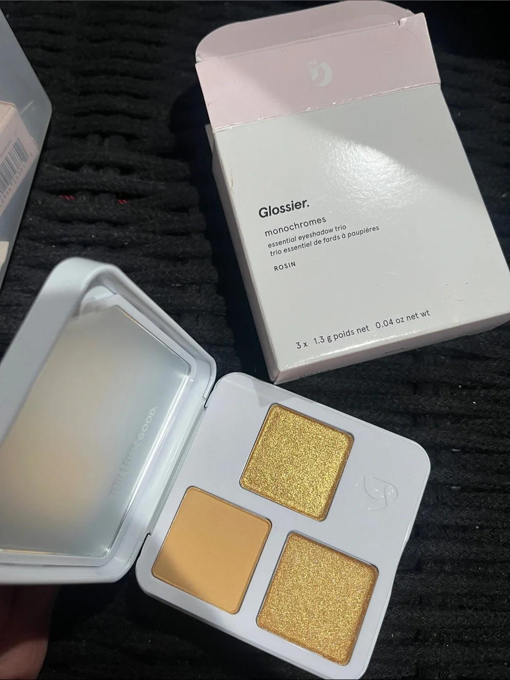 NWT Glossier Monochromes Eyeshadow Trio Rosin OS